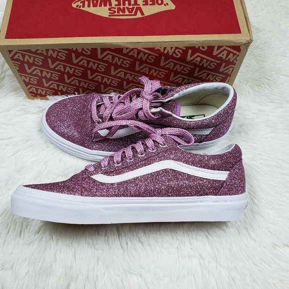 Van's Old Skool Pink Lurex Glitter Shoes Unisex - Picture 5 of 8